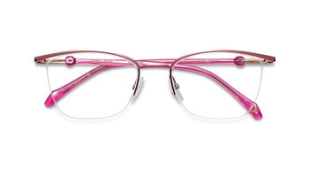 Das Bild zeigt die Korrektionsbrille SORA PGPK von der Marke Etnia Barcelona in gold-rosa.